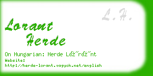 lorant herde business card